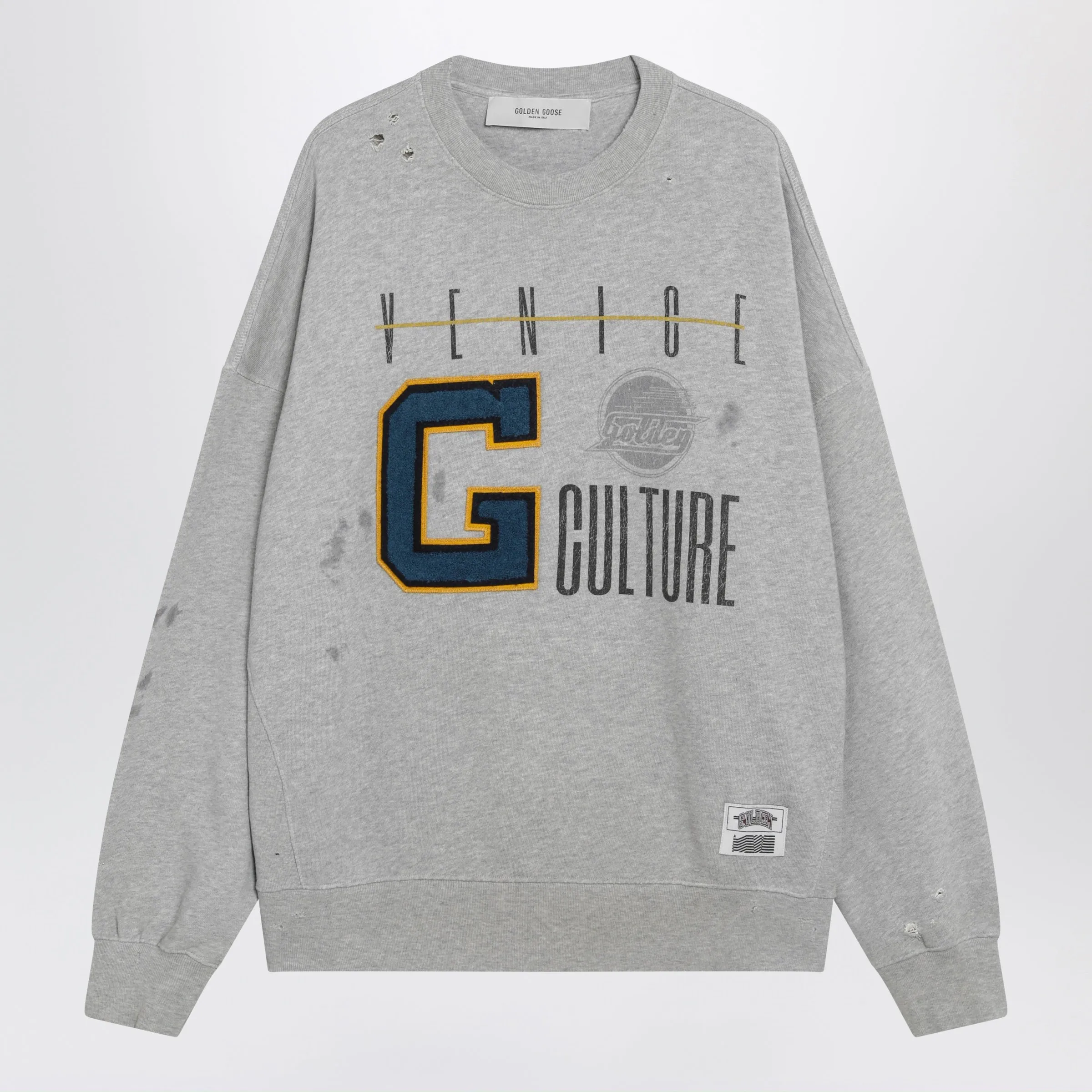 Grey Sweatshirt With College Logo Graphic sold by Wanan Luxury