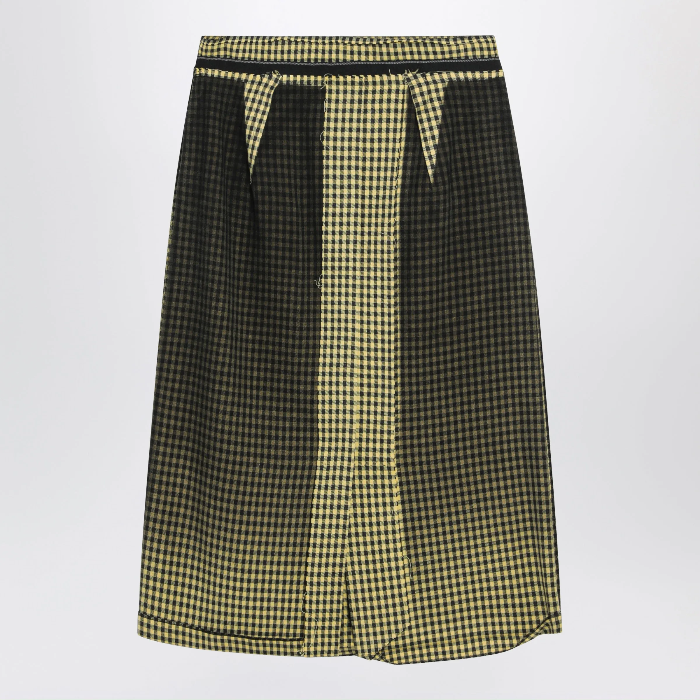 Virgin Wool Midi Skirt With Faded Check Pattern sold by Wanan Luxury product image thumbnail 2