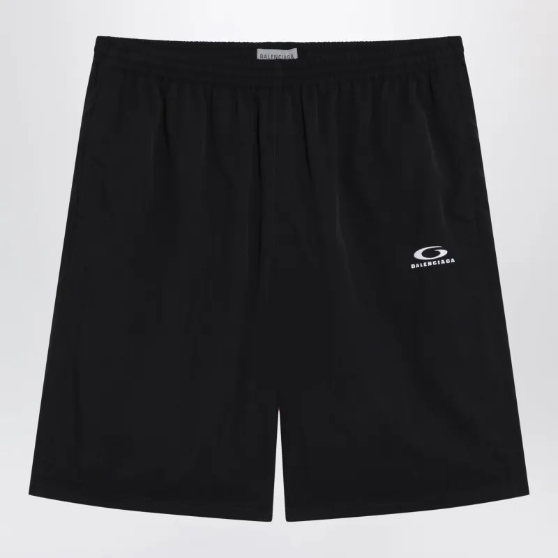 Black Bermuda Shorts In Loop Sports Icon Technical Polyamide made by Balenciaga