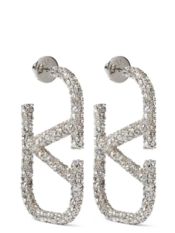 Valentino Garavani Vlogo Signature Earrings Jewelry Silver made by Valentino Garavani