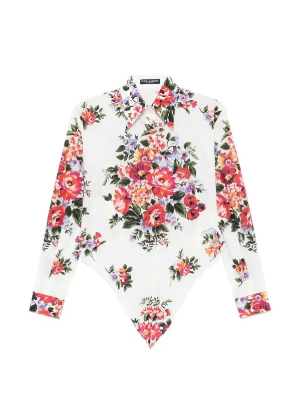 Long-Sleeved Floral Shirt made by Dolce & Gabanna