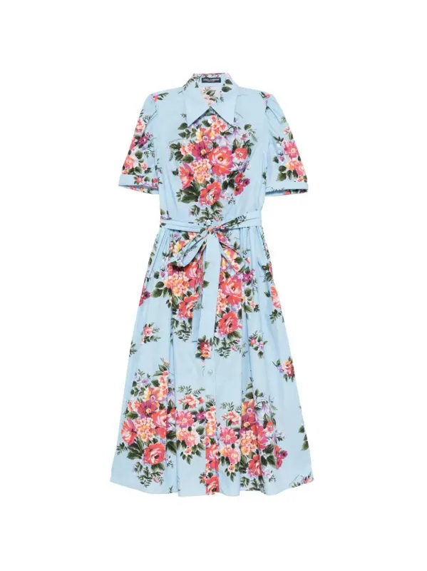 Floral Midi Dress With Belt sold by Wanan Luxury