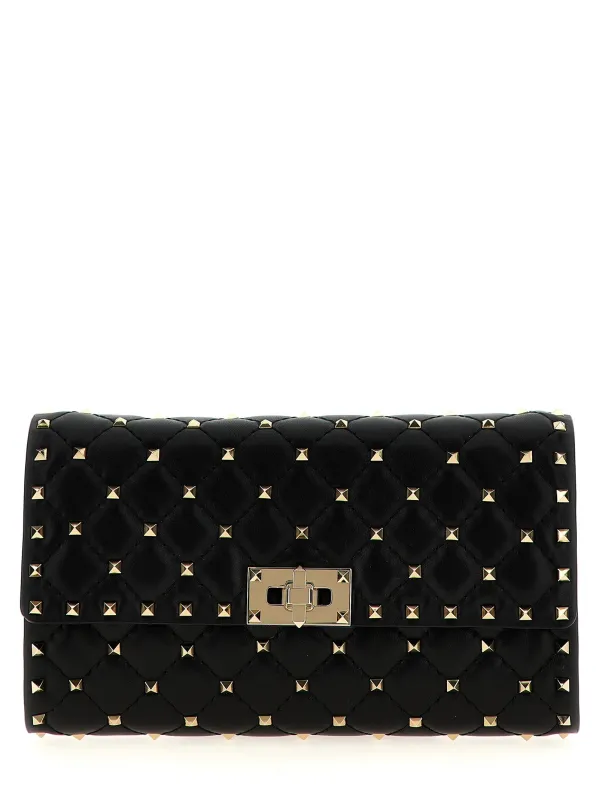 Rockstud Spike Shoulder Bags Black sold by Wanan Luxury