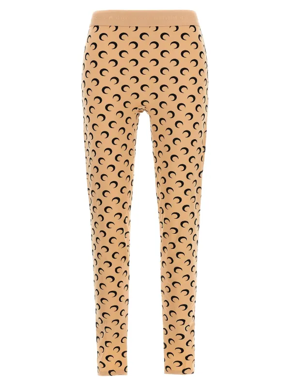 Moon Printed Leggings Beige made by Marine Serre