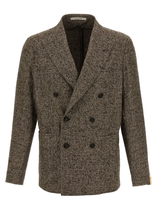 Wool Blazer Brown made by Tagliatore