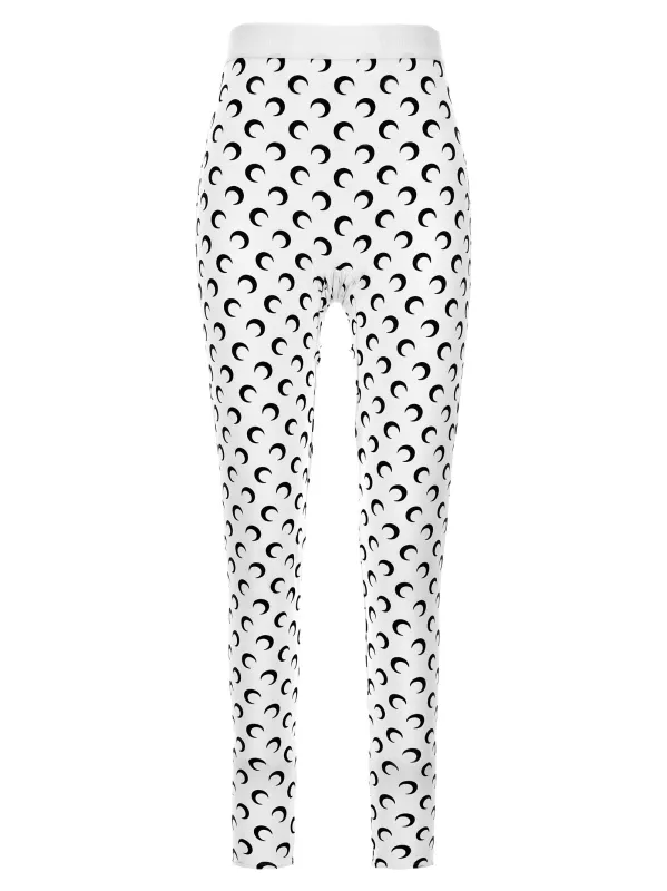 Moon Printed Jersey Leggings White/Black sold by Wanan Luxury