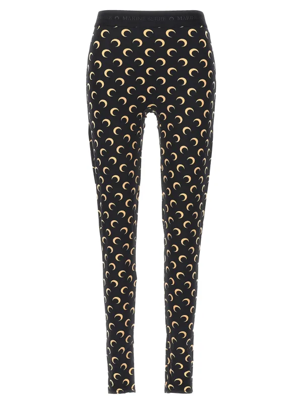 Moon Printed Leggings Black sold by Wanan Luxury