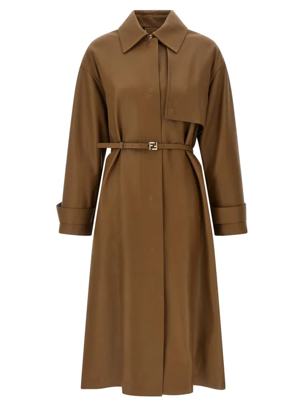 Nappa Trench Coat Coats And Trench Coats Brown sold by Wanan Luxury