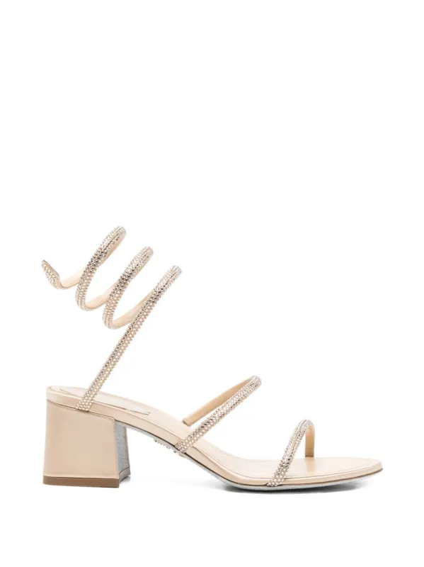 Cleo Satin Sandals made by Rene Caovilla