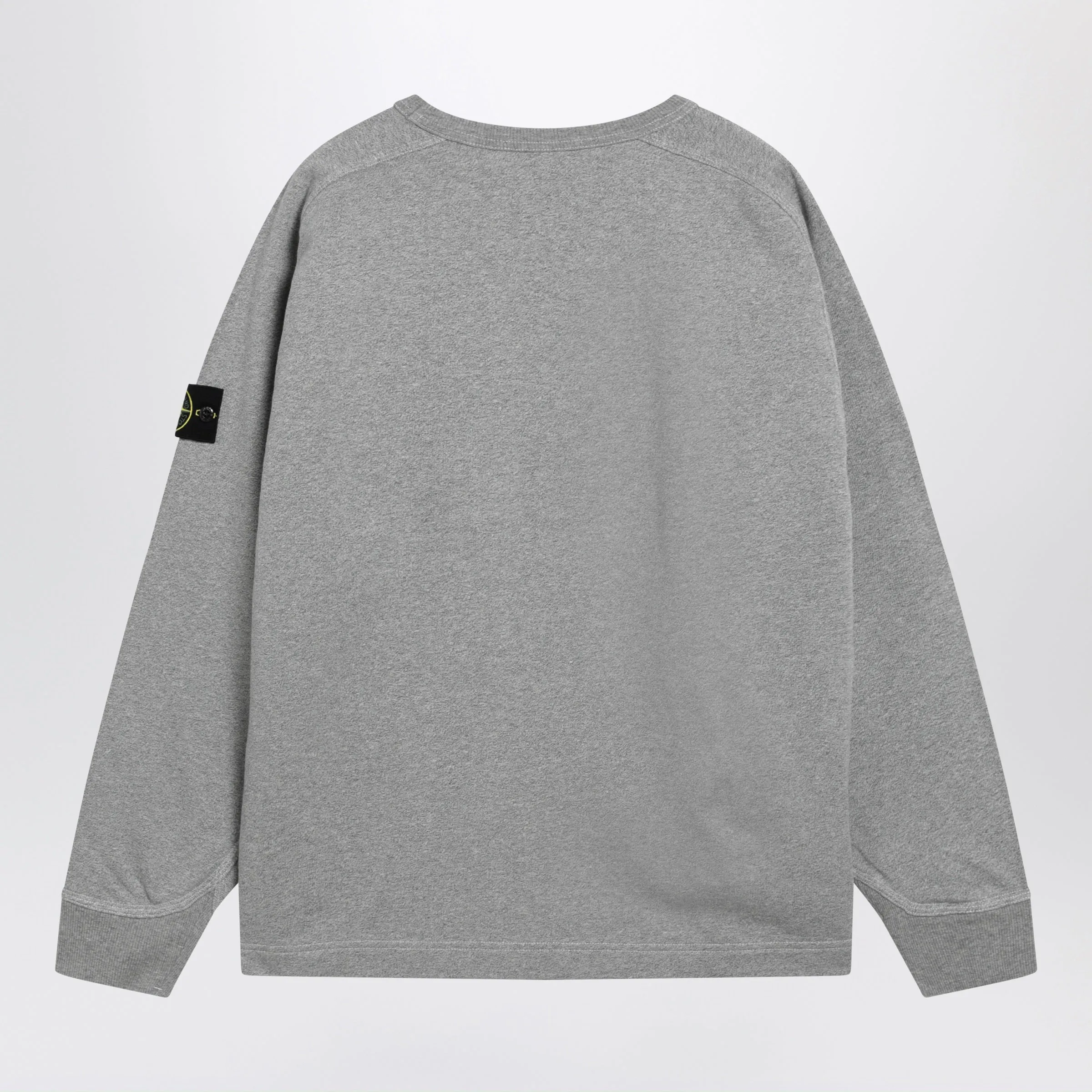 Oversized Crewneck Sweatshirt With Raglan Sleeves In Melange Cotton In Grey sold by Wanan Luxury product image thumbnail 2
