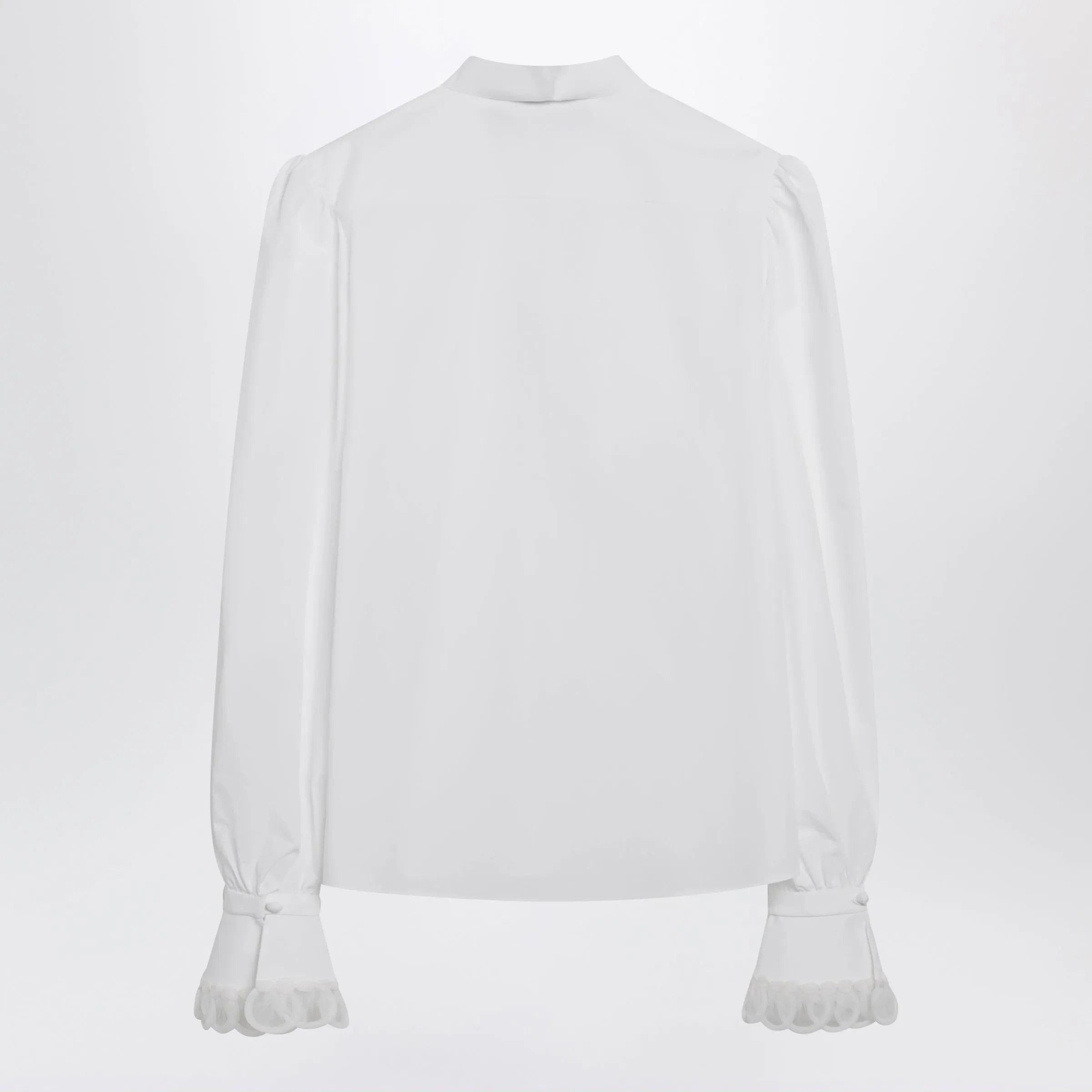 White Cotton Poplin Shirt sold by Wanan Luxury product image thumbnail 2