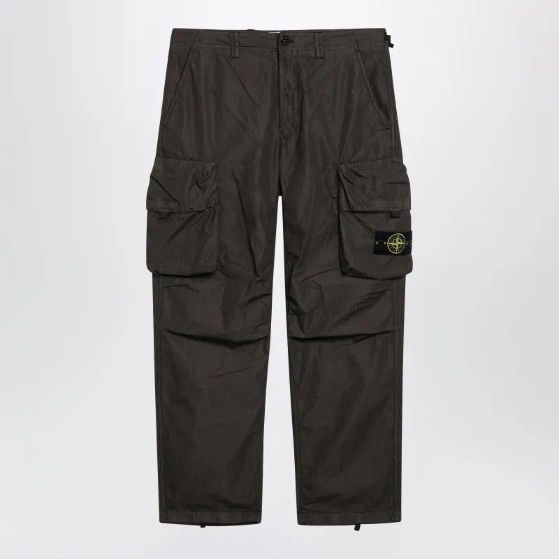 Grey Cotton Cargo Trousers made by Stone Island