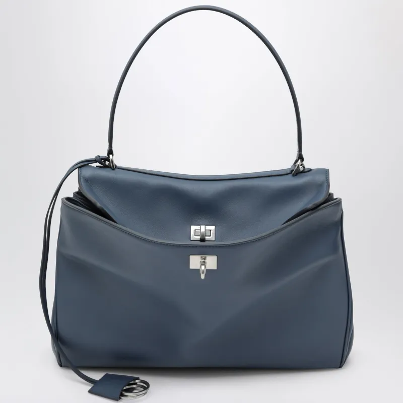 Rodeo Medium Light Blue Smooth Calfskin Bag made by Balenciaga