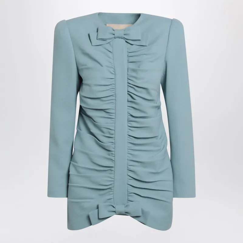 Light Blue Crispy Light Wool Jacket made by Valentino