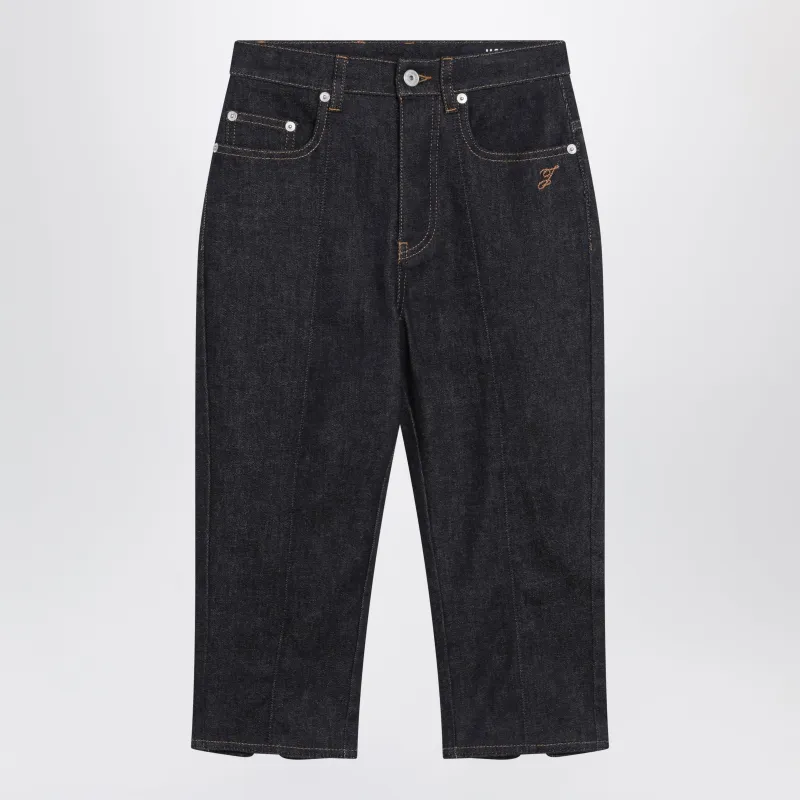 Capri High-Waisted Jeans In Navy Blue Denim made by Jacquemus