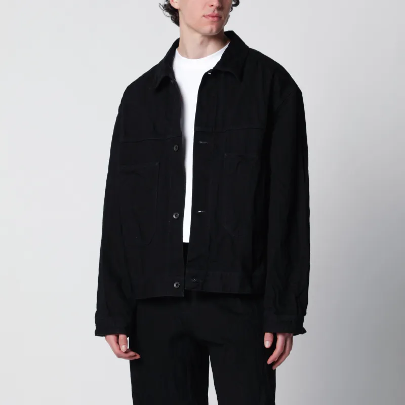 Black Cotton Jacket sold by Wanan Luxury