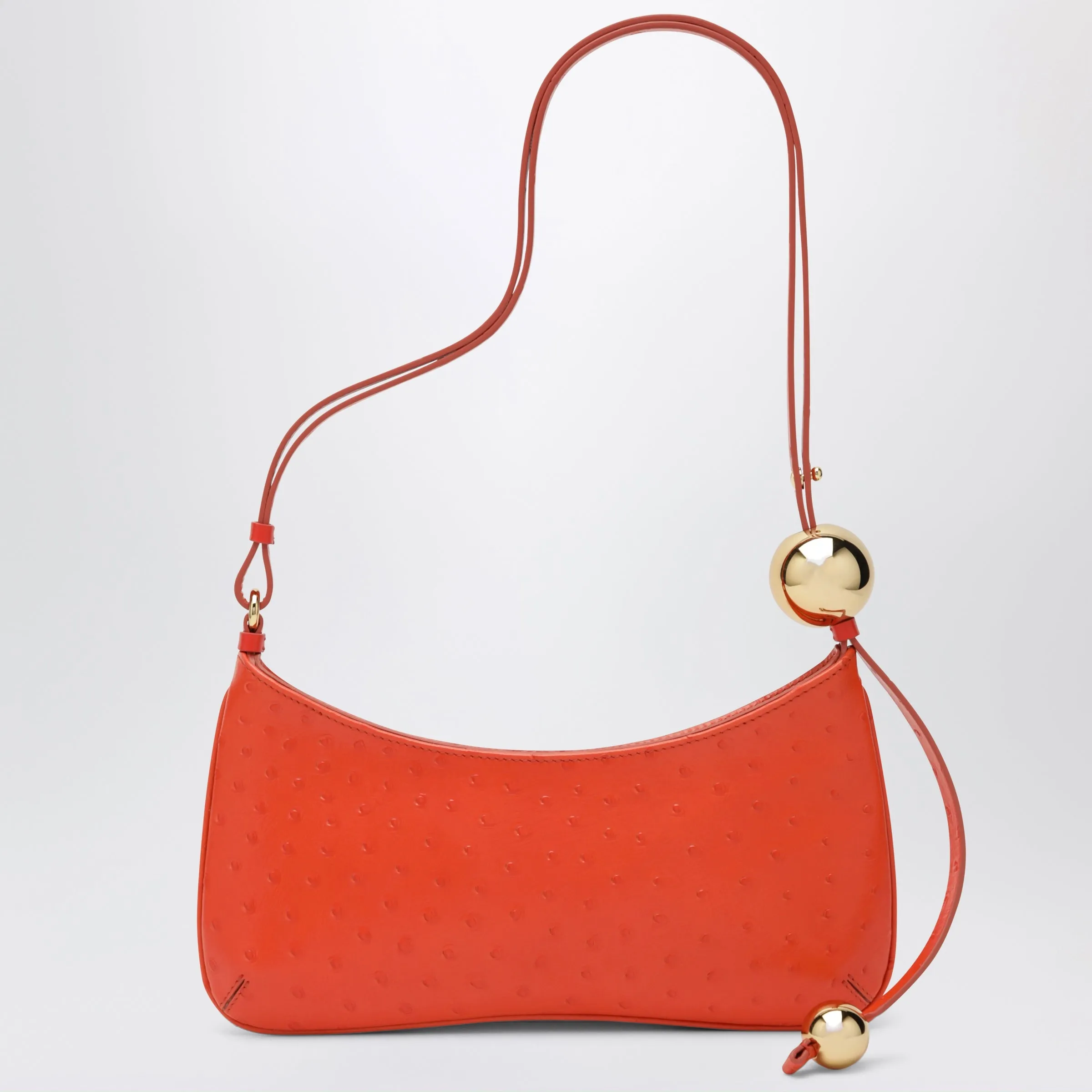 Le Bisou Perle Tote Orange In Embossed Ostrich-Effect Leather sold by Wanan Luxury product image thumbnail 2