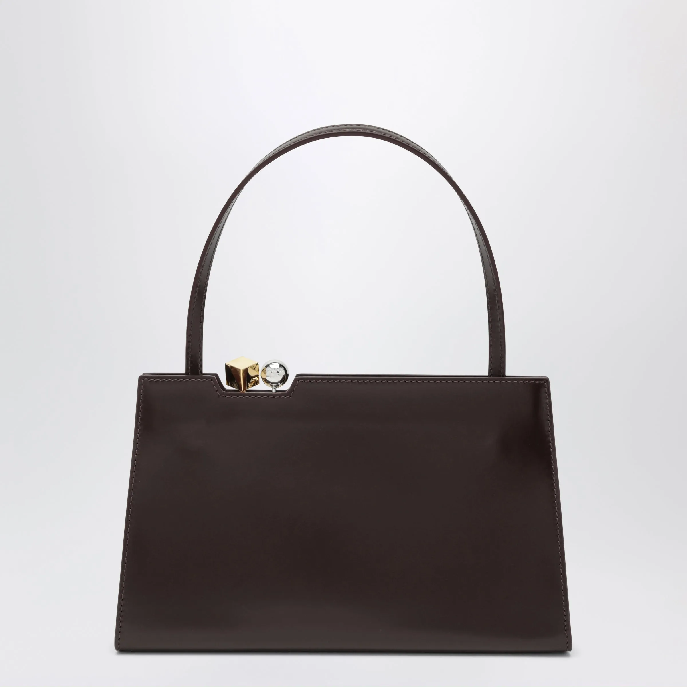 Salone Crossbody Bag In Dark Burgundy Leather sold by Wanan Luxury product image thumbnail 2
