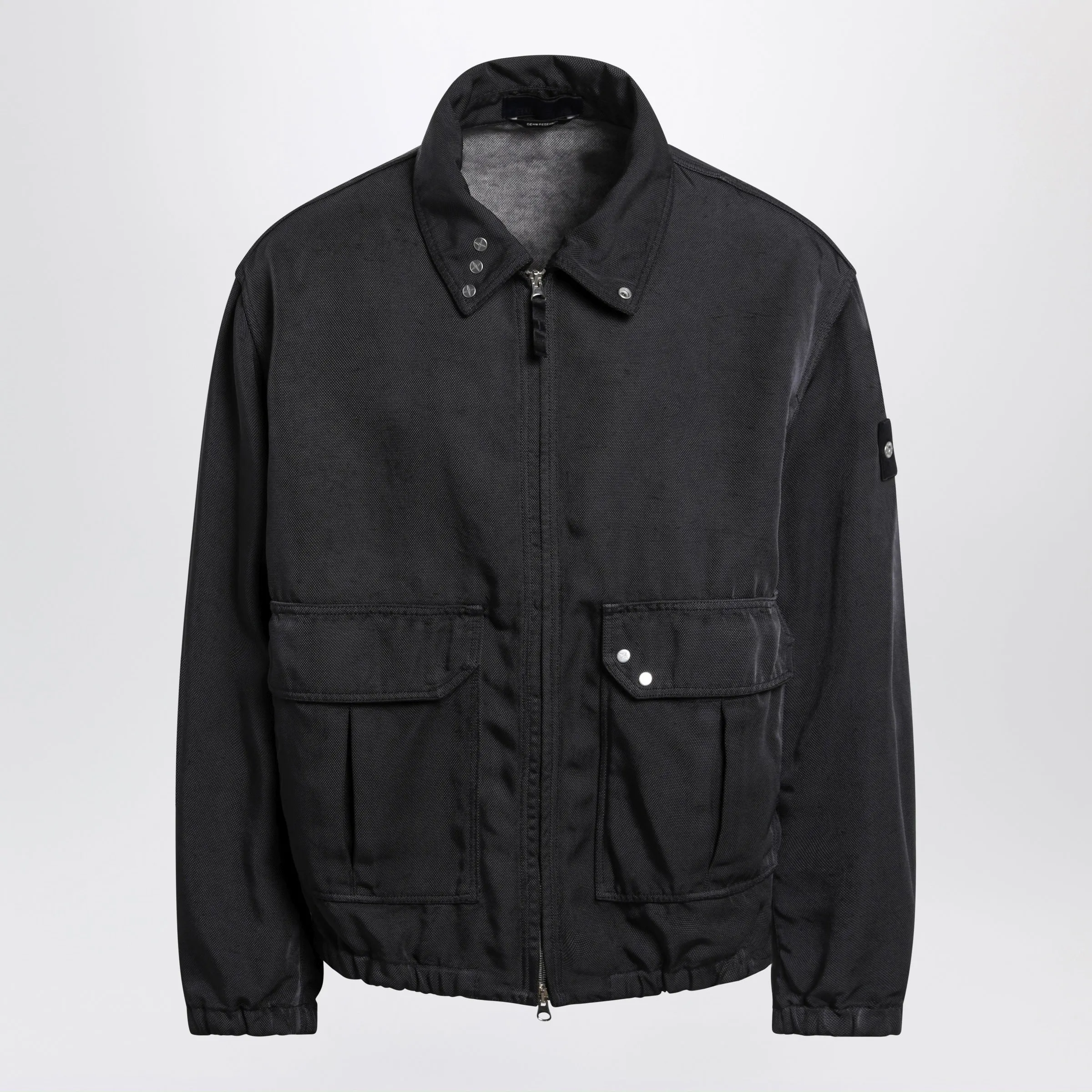 Coach Jacket With Water-Repellent Finish In Oxford Nylon In Blue sold by Wanan Luxury
