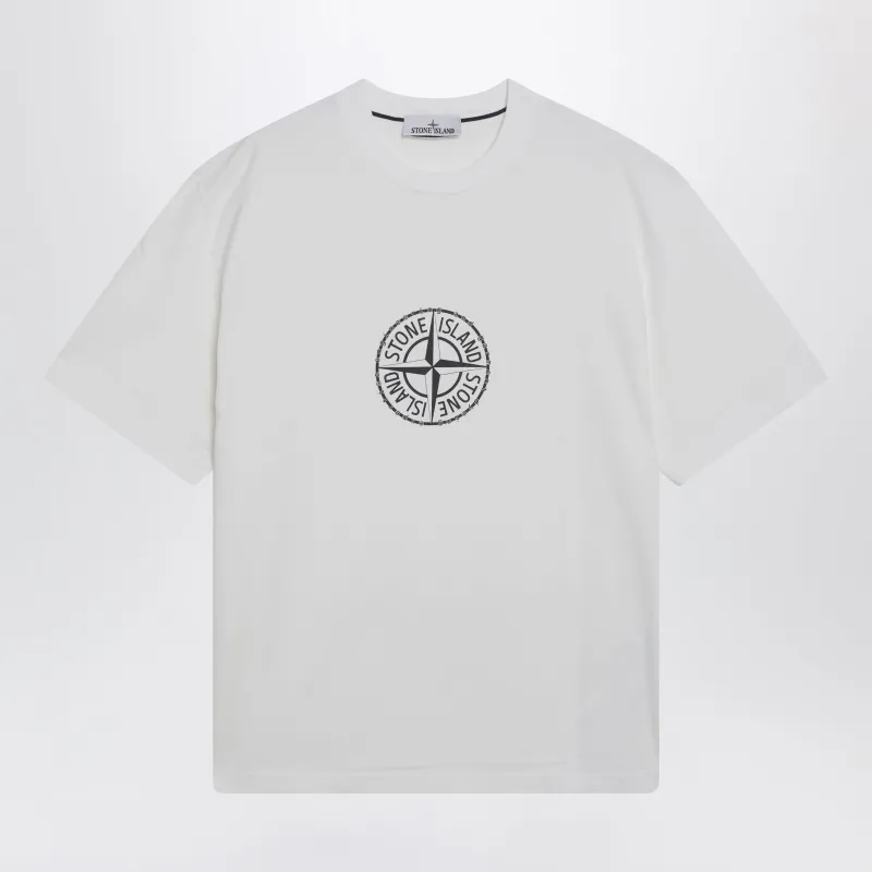 All Around Compass T-Shirt In White Jersey made by Stone Island