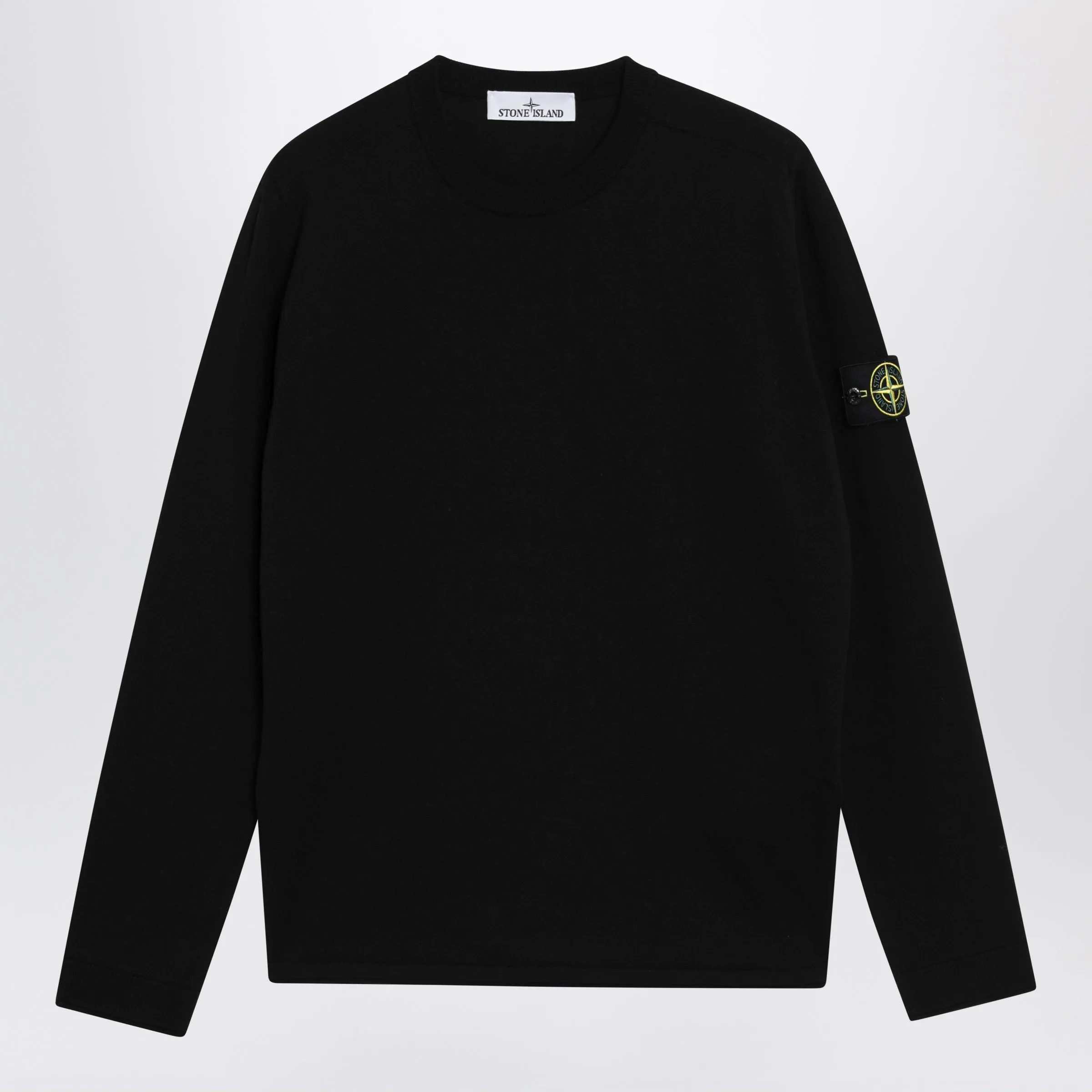 Logo Badge Cotton Sweater In Black sold by Wanan Luxury