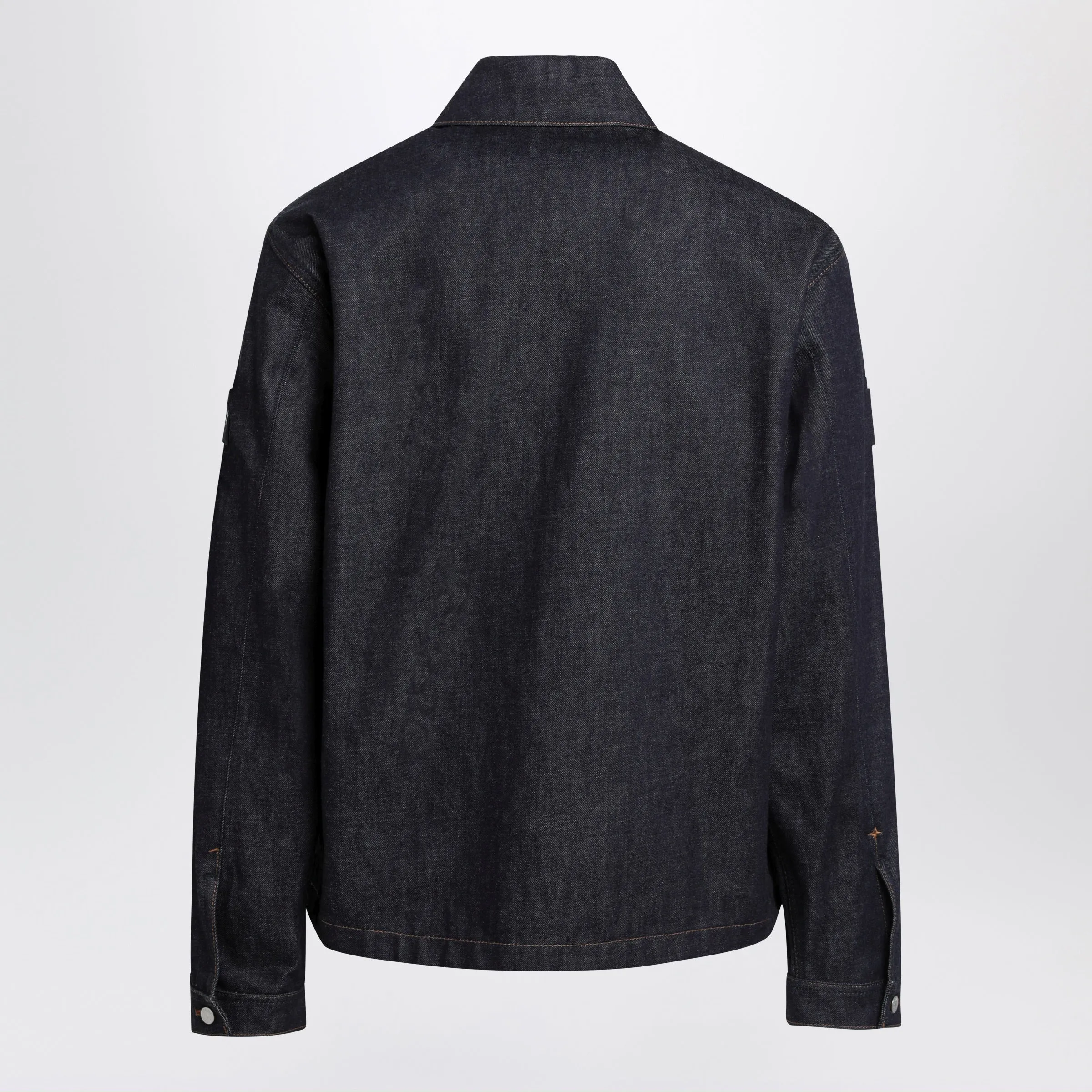 Coach Jacket With Pockets In Raw Indigo Denim Cotton In Blue sold by Wanan Luxury product image thumbnail 2