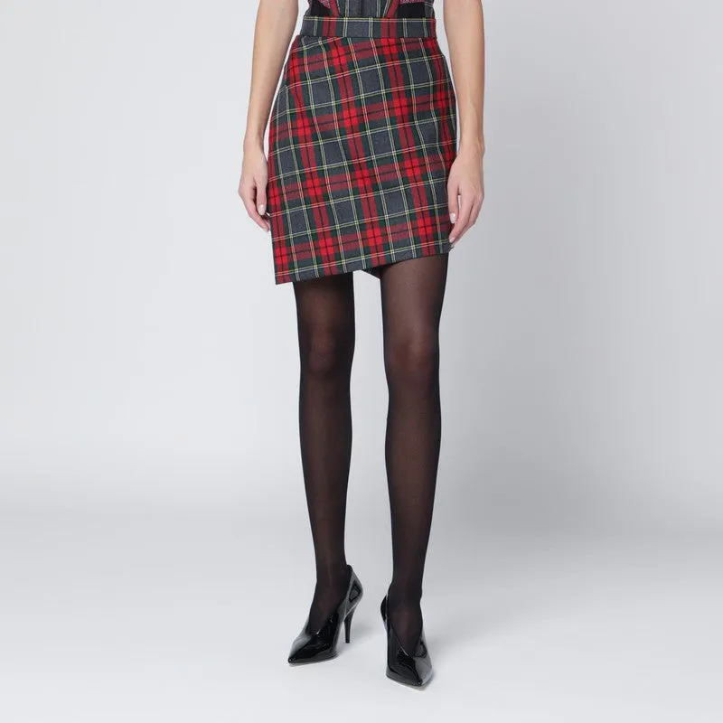 Wool Mini Skirt With Tartan Pattern made by Vivienne Westwood