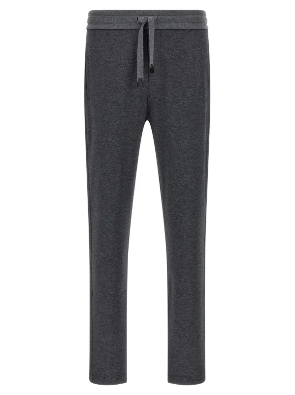 Piquet Joggers Pants Gray made by Brioni