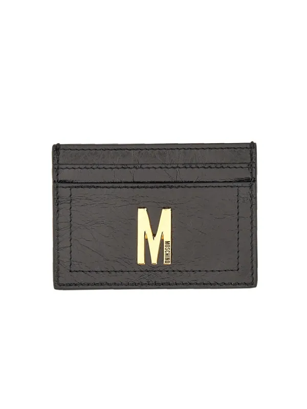Card Holder With Gold Plaque made by Moschino