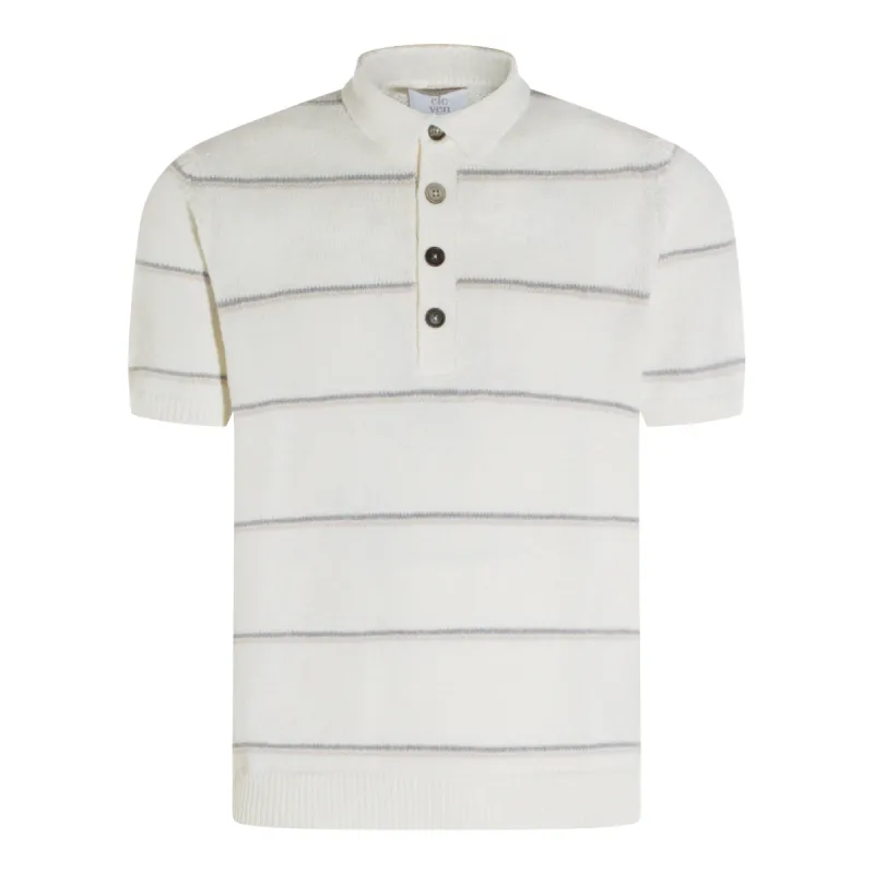 T-Shirts And Polos Bianco-Sabbia-Grigio made by Eleventy