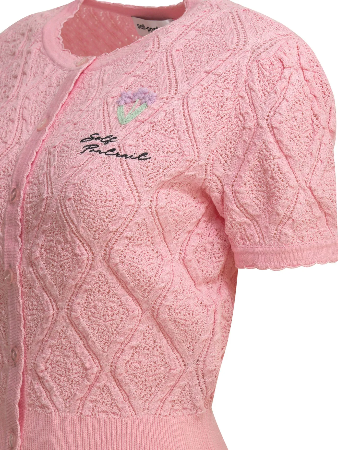 Woven Knit Cardigan Knitwear Pink sold by Wanan Luxury product image thumbnail 4