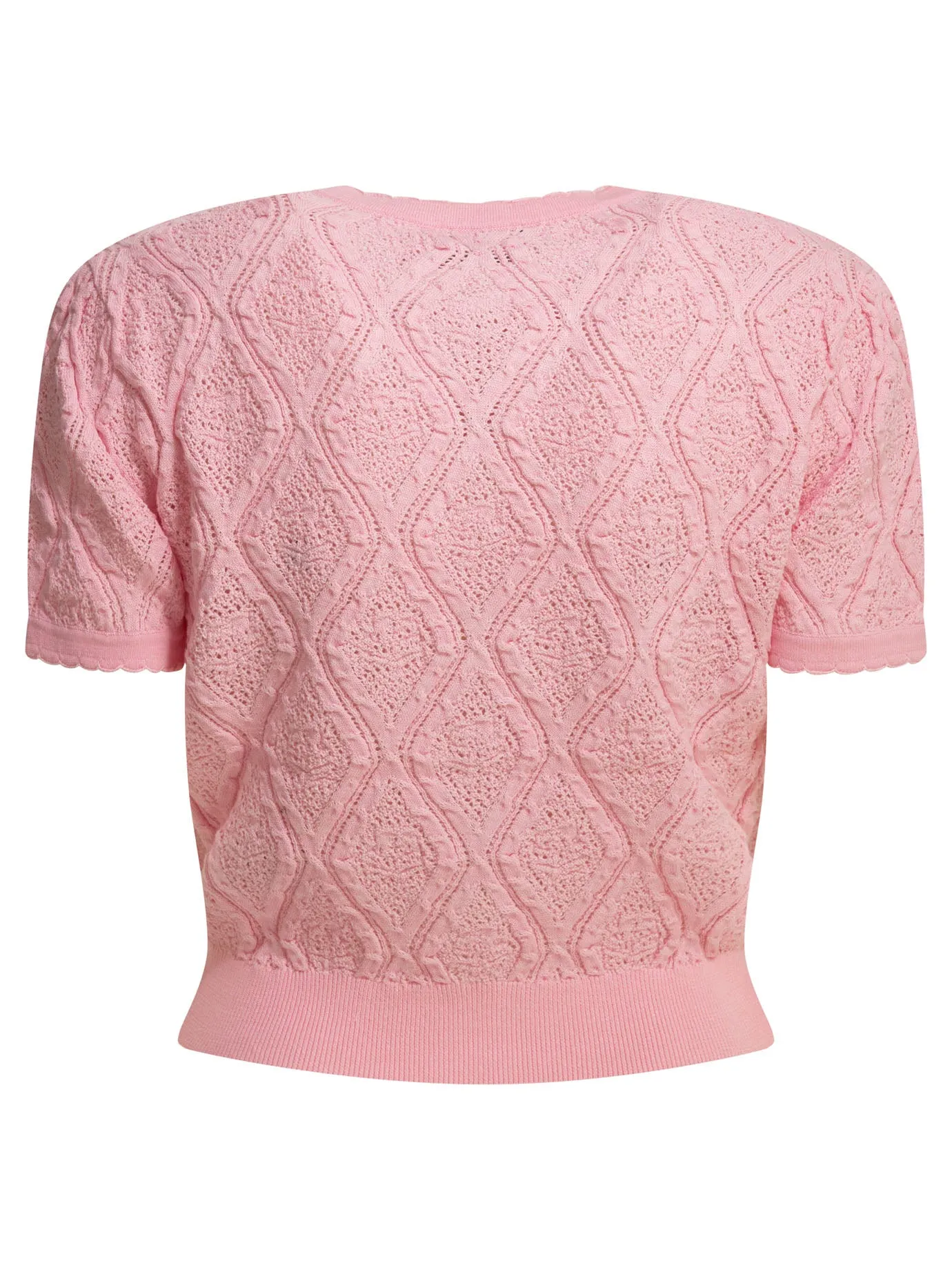 Woven Knit Cardigan Knitwear Pink sold by Wanan Luxury product image thumbnail 2