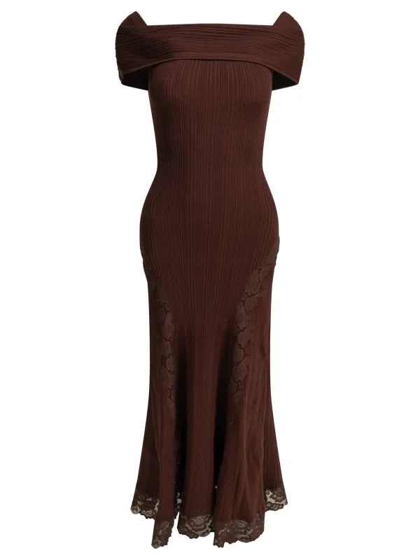 Midi Dress Dresses Bordeaux made by Self-Portrait