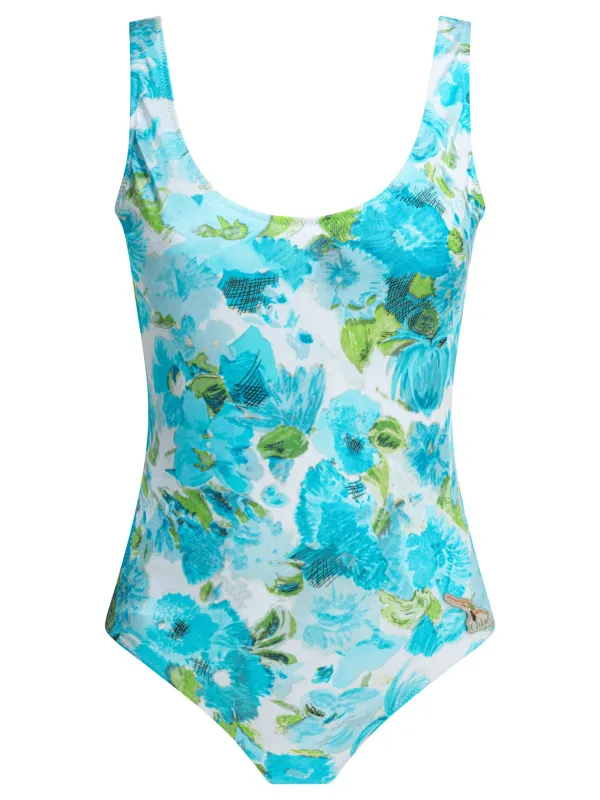 One-Piece Swimsuit Swimwear Light Blue made by Chloe