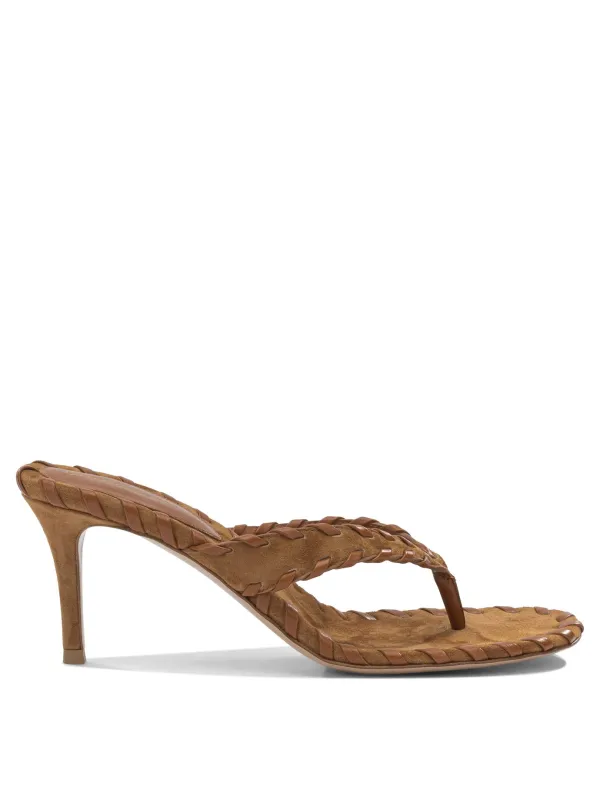 Heeled Sandals Brown made by Gianvito Rossi