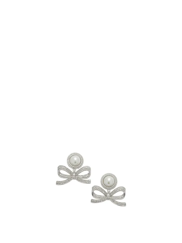 Dangling Earrings With Pearls Jewels Silver sold by Wanan Luxury