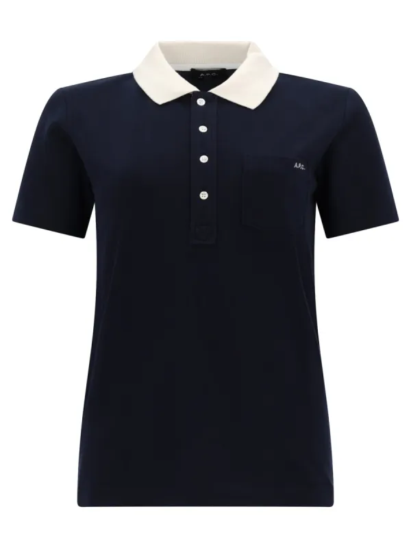 Polo Shirt With Logo And Contrasting Collar made by A.P.C.