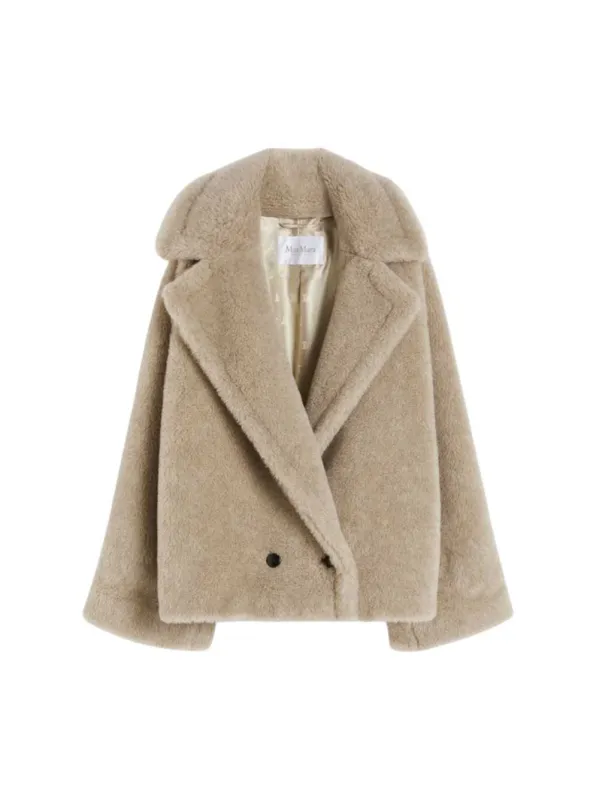 Alpaca And Cashmere Teddy Coat - Sand made by MaxMara