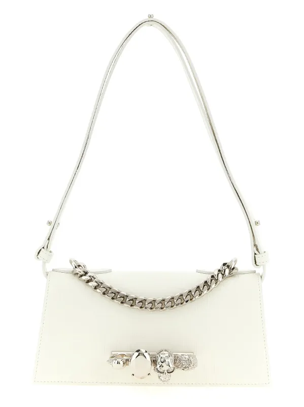 Jewelled Shoulder Bags White made by Alexander McQueen