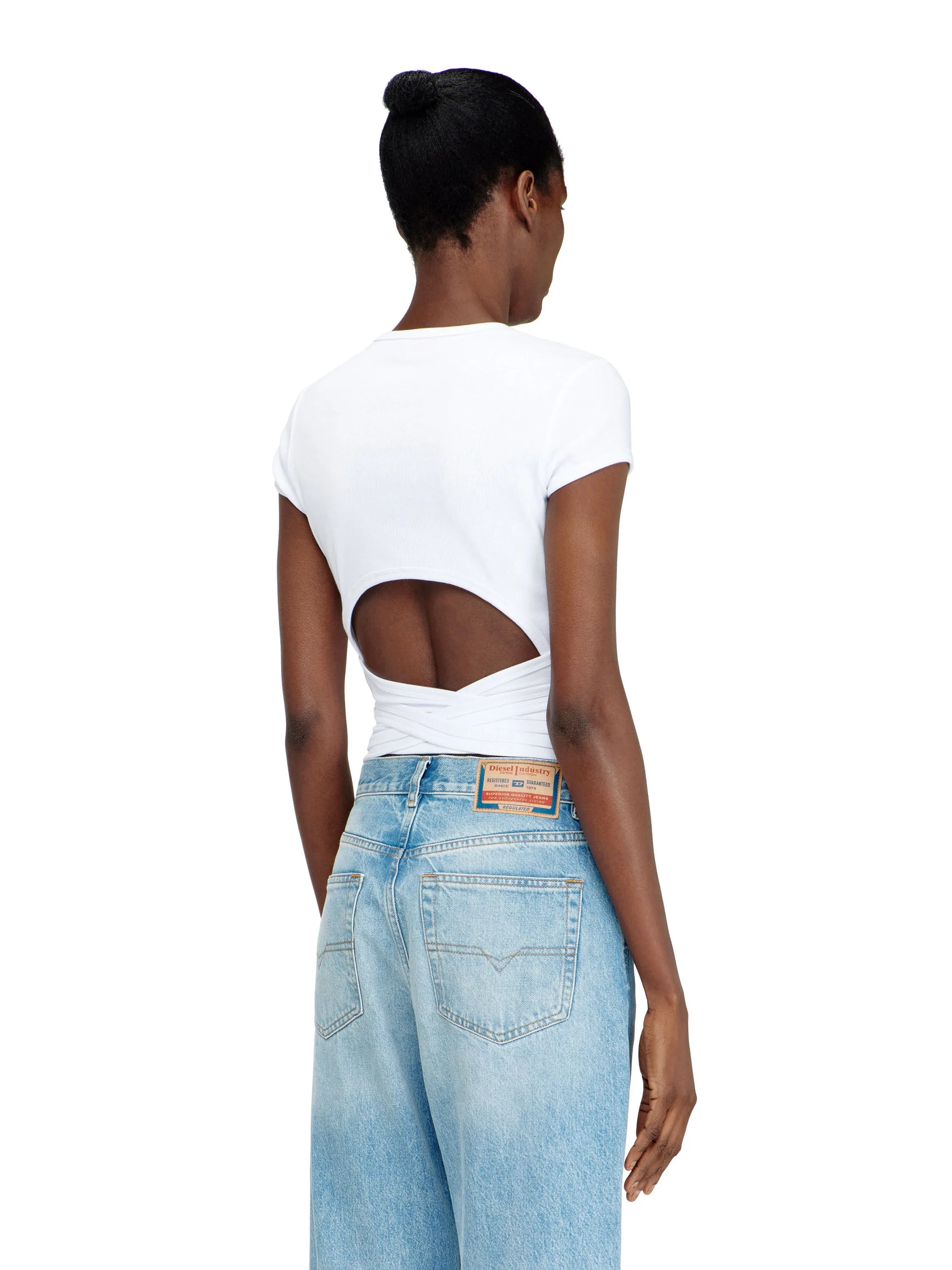 T-Bunny-Tail- S1 Cotton T-Shirt With Tie Bands sold by Wanan Luxury product image thumbnail 3