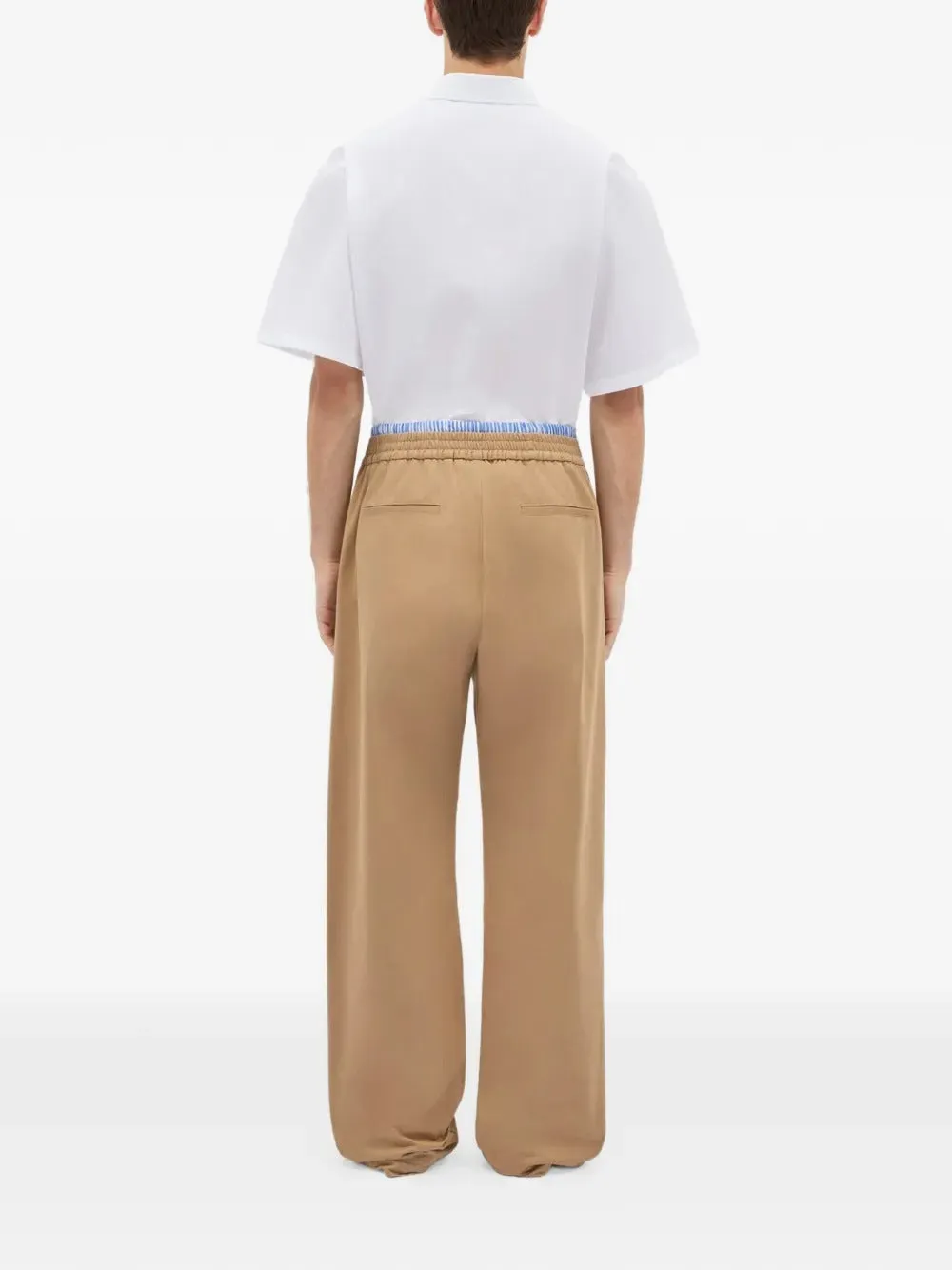 Wide-Leg Cotton Gabardine Trousers With Double Elasticated Waistband sold by Wanan Luxury product image thumbnail 4