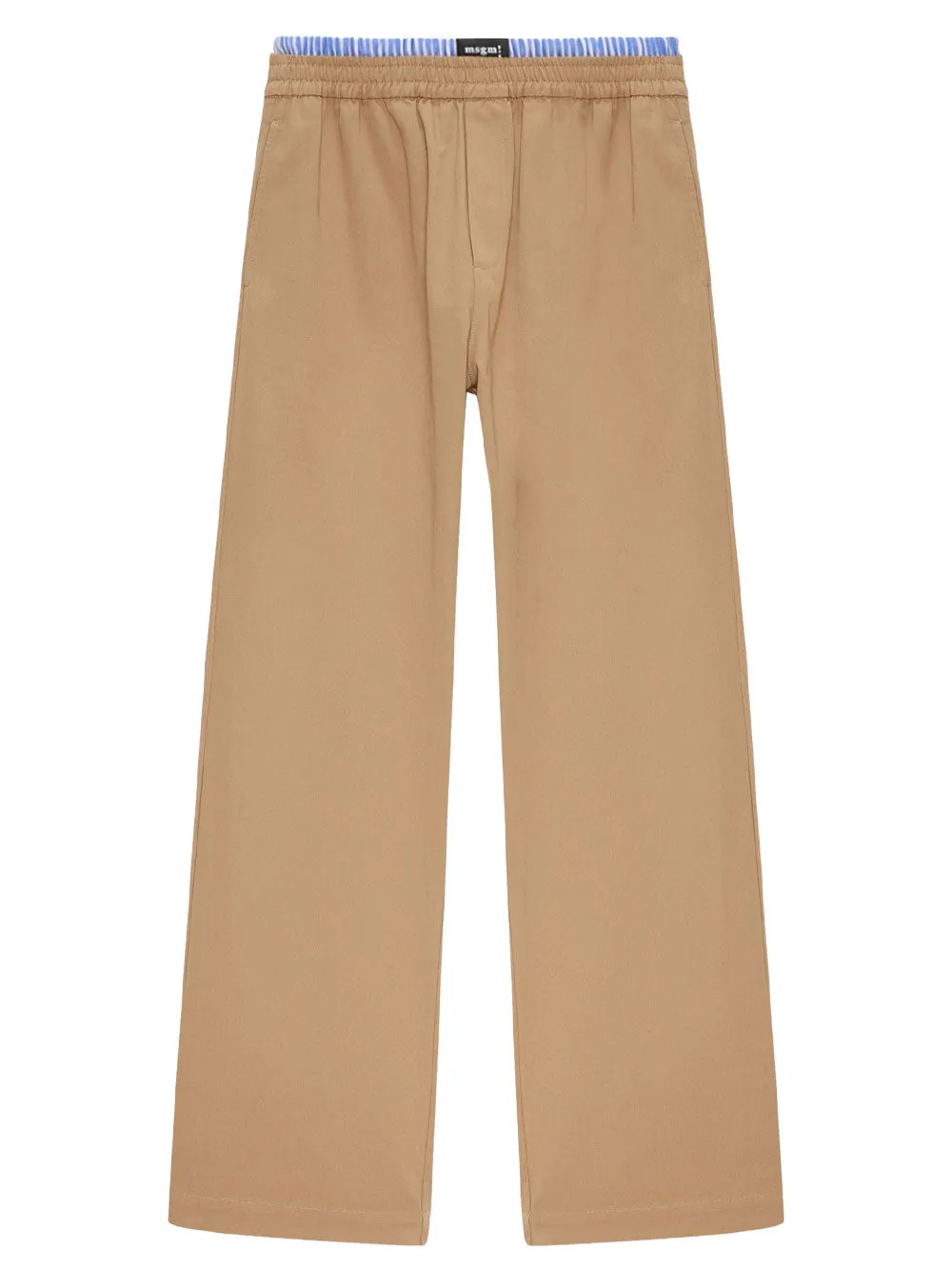 Wide-Leg Cotton Gabardine Trousers With Double Elasticated Waistband sold by Wanan Luxury