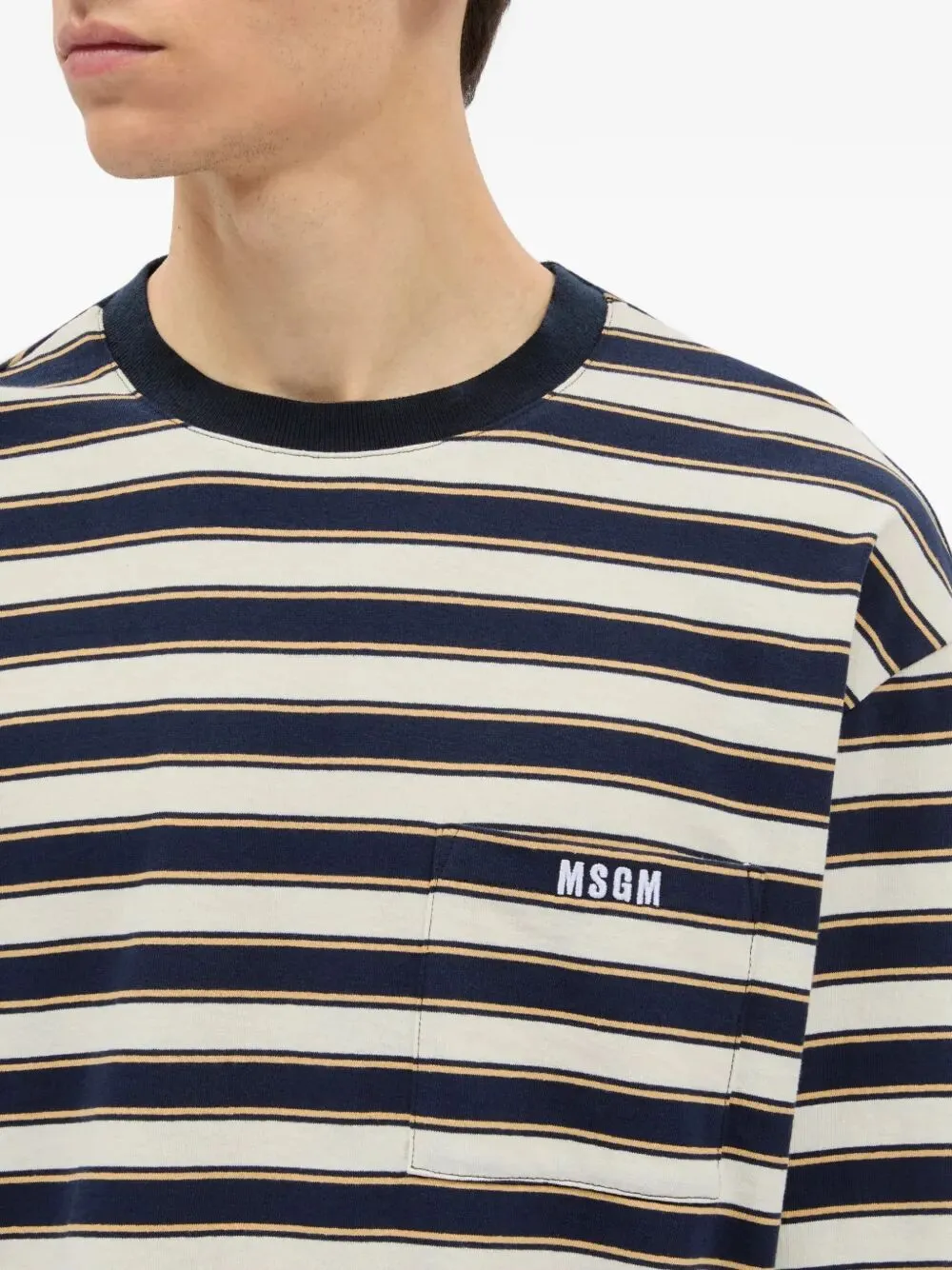 Long-Sleeved Striped T-Shirt sold by Wanan Luxury product image thumbnail 5