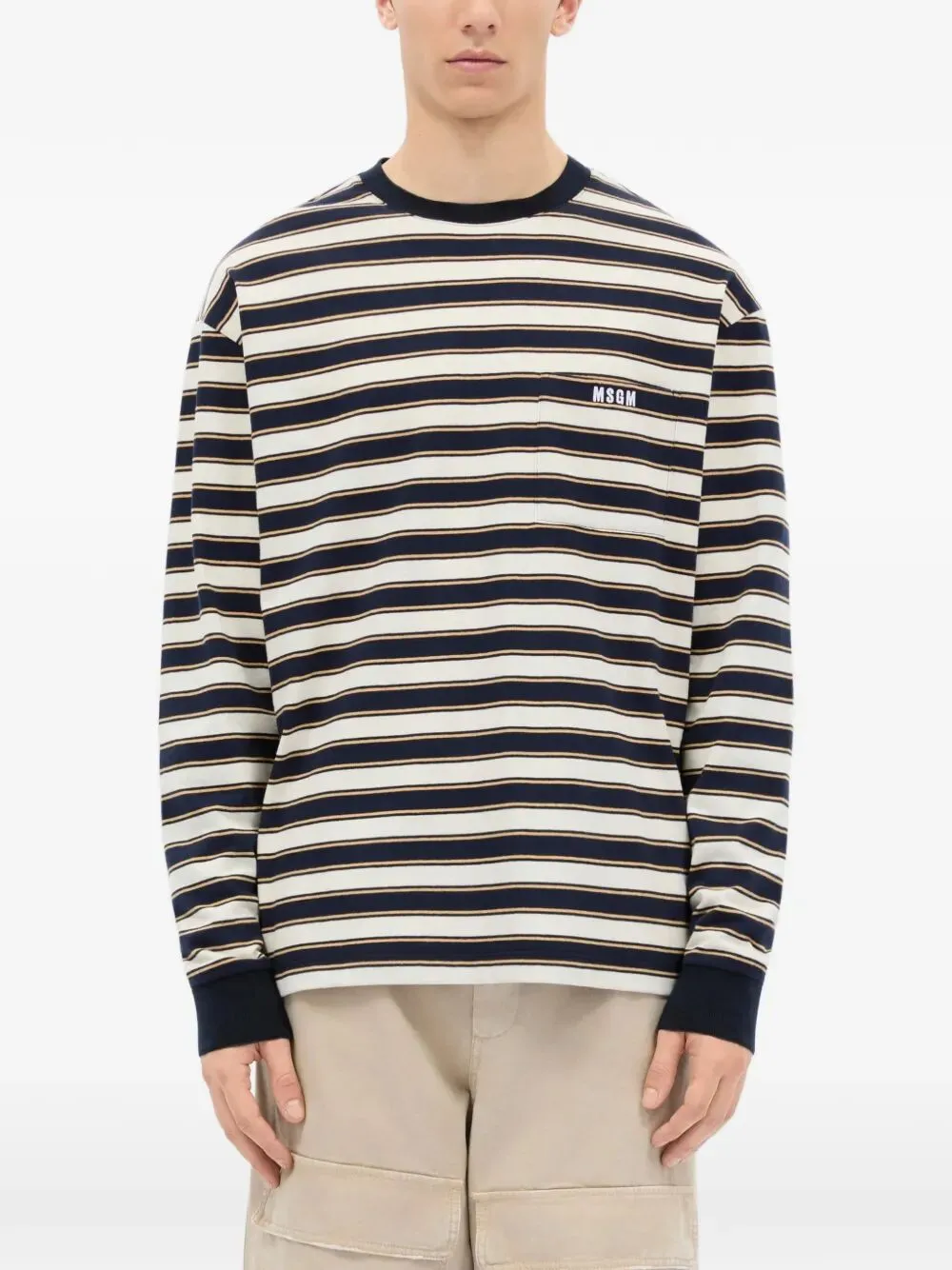 Long-Sleeved Striped T-Shirt sold by Wanan Luxury product image thumbnail 2