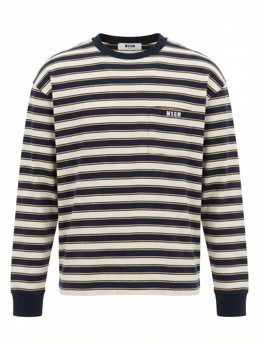 Long-Sleeved Striped T-Shirt sold by Wanan Luxury