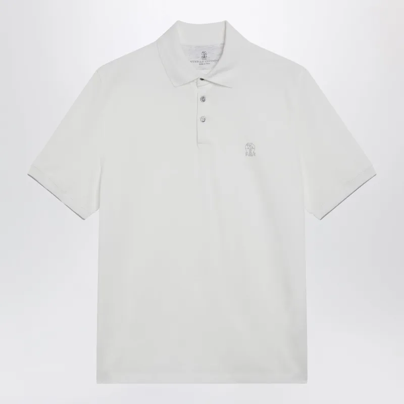 White Cotton Polo Shirt sold by Wanan Luxury