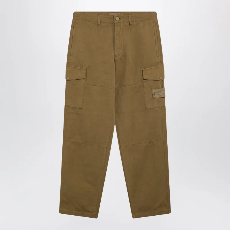 Ghost Garment-Dyed Cotton And Linen Cargo Trousers Beige made by Wanan Luxury