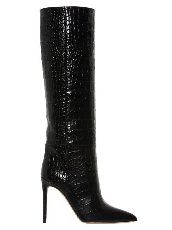 Crocodile Print Boots Boots And Ankle Boots Black sold by Wanan Luxury