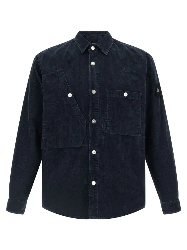 Corduroy Shirt Shirt And Blouse Blue made by Stone Island
