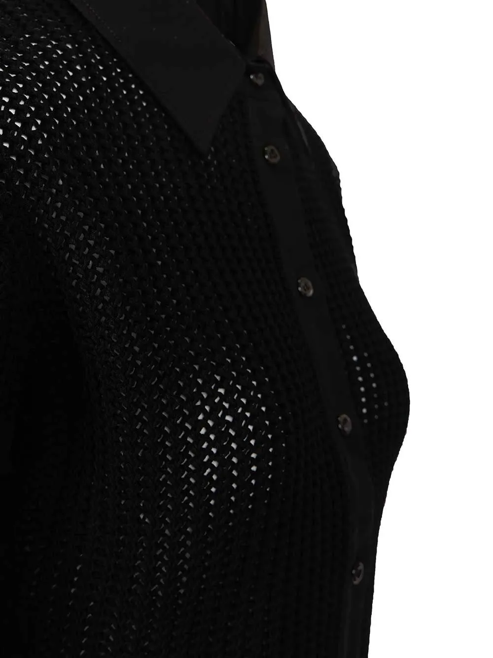 Mesh Shirt Polo Shirt Black sold by Wanan Luxury product image thumbnail 4